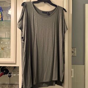 NWT TAHARI OLIVE GREEN COLD SHOULDER TOP